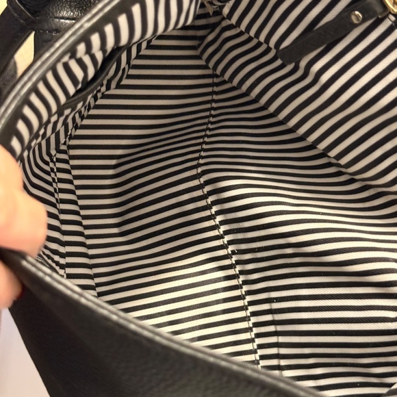 Kate Spade Black Pebbled Leather Shoulder Bag Zippered Flap [Like New] - Picture 10 of 11